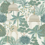 Esselle Home Wallpaper Exotic Pavilion Green 50cm, imported from the UK