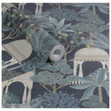 Esselle Home Exotic Pavilion navy wallpaper roll 50cm x 10m (British brand)