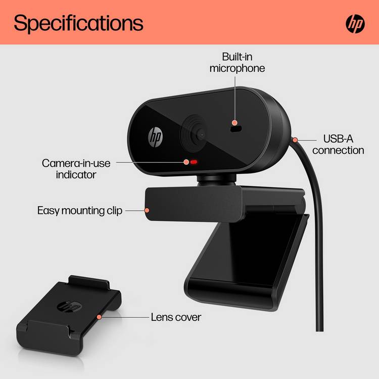 HP 320 FHD webcam - British product