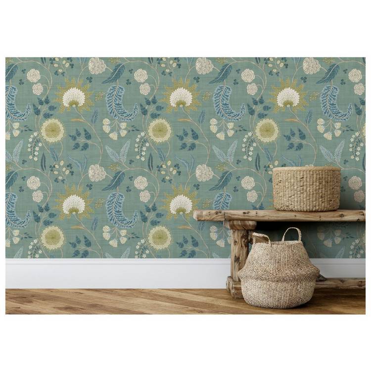 Esselle Home Fable Trail seafoam wallpaper roll, UK version