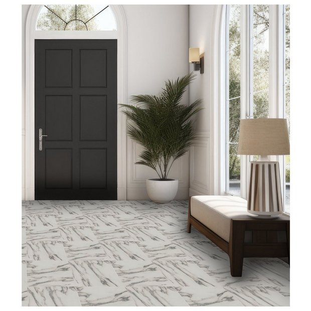 Arthouse Carrara Marble floor tile grey (British brand)