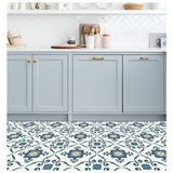 Arthouse blue motif floor tile, UK version