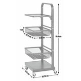 Argos Home adjustable 3 tier kitchen trolley black - British product
