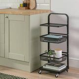 Argos Argos Home Adjustable 3 Tier Kitchen Storage Trolley - Black- Buy online at McGrocer