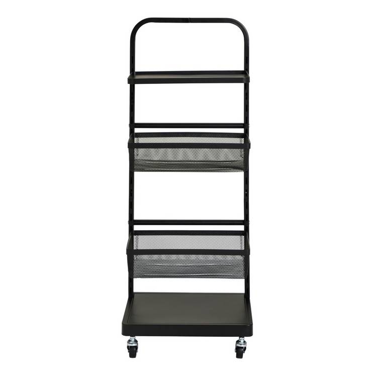 Argos Home adjustable 3 tier kitchen trolley black - British product
