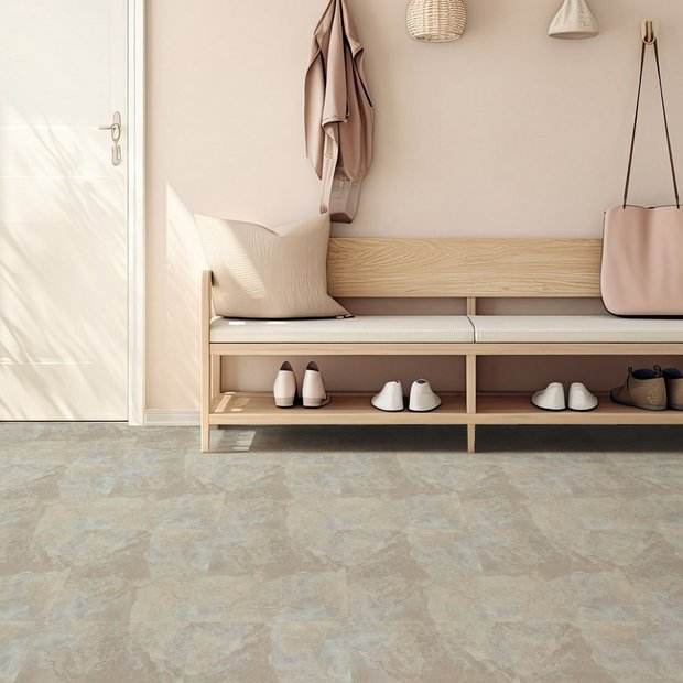 Arthouse natural stone effect cream floor tiles (British brand)