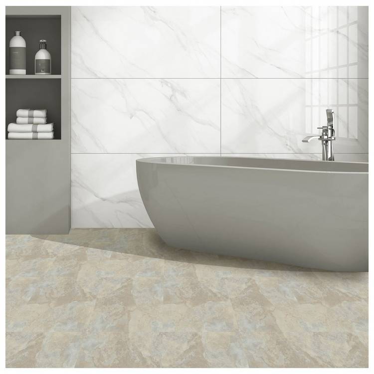 Arthouse natural stone effect cream floor tiles (British brand)
