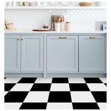 Arthouse chequerboard floor tiles in black and white - British product