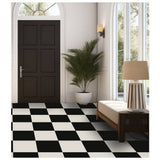 Arthouse chequerboard floor tiles in black and white - British product