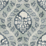 Esselle Home Cartouche Blue Wallpaper, imported from the UK