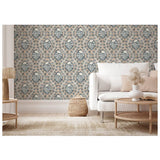 Esselle Home Cartouche Blue wallpaper roll, imported from the UK