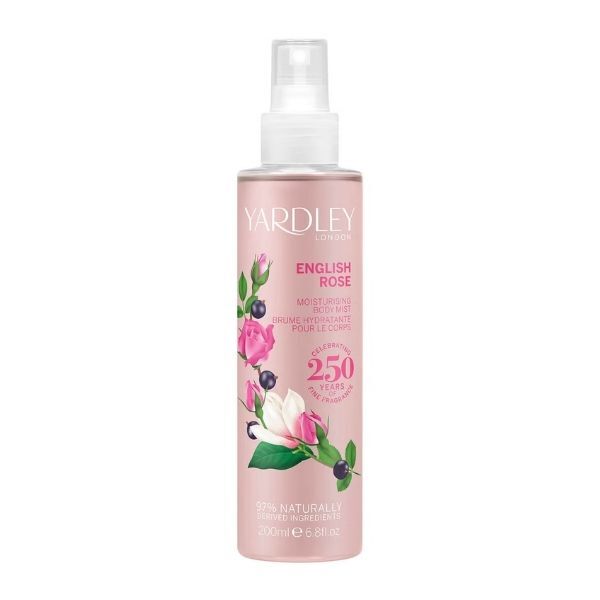 Yardley English Rose Fragrance Mist 200ml (British brand)