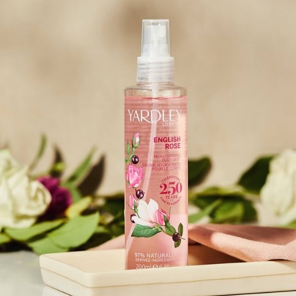 Yardley English Rose Fragrance Mist 200ml (British brand)