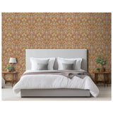 Arthouse folk floral ochre wallpaper roll, imported from the UK