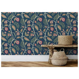 Esselle Home Fruits of Paradise Navy wallpaper - British product