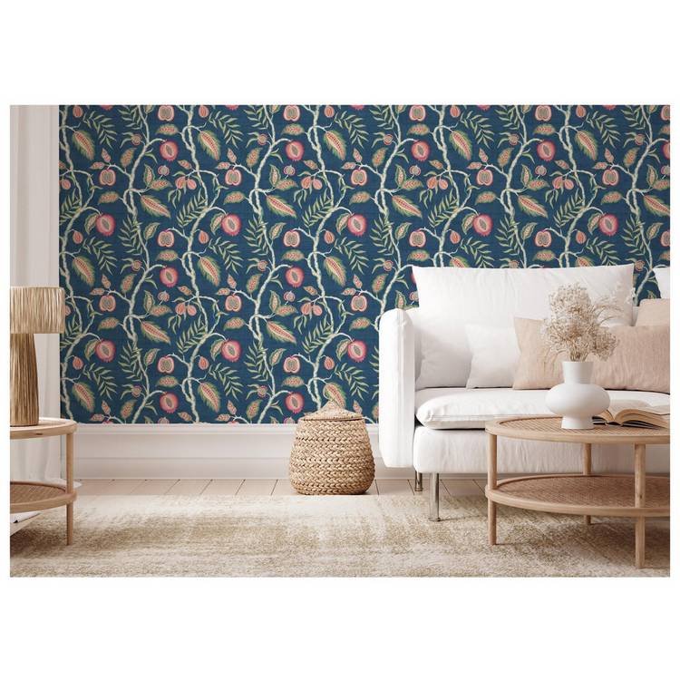 Esselle Home Fruits of Paradise Navy wallpaper - British product