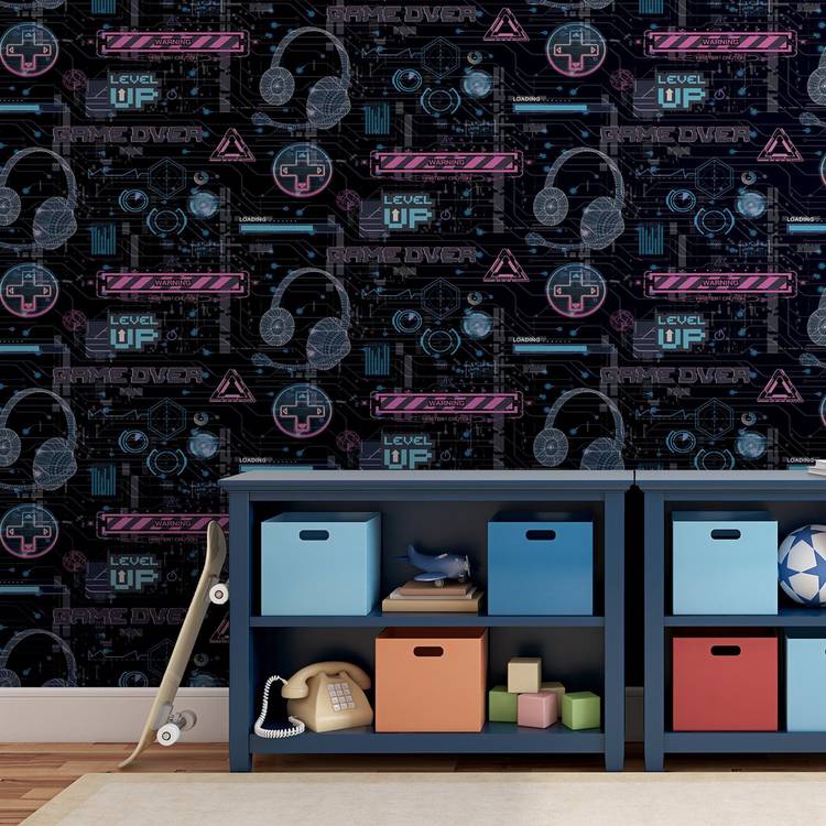 Arthouse Graphic Pink Wallpaper 53cm x 10.05m roll (British brand)