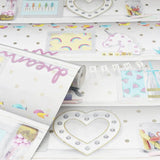 Arthouse Children's Pink Wallpaper with glitter details - British product
