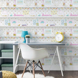 Arthouse Children's Pink Wallpaper with glitter details - British product