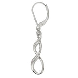 Revere sterling silver diamond twist drop earrings 0.04ct, UK version