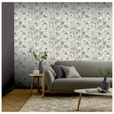 Arthouse floral print silver wallpaper roll - British product