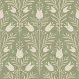 Esselle Home Tulip Green wallpaper 50cm x 10m roll (British brand)