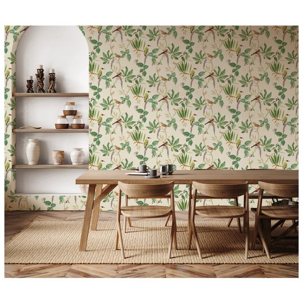 Esselle Home garden green wallpaper - British product