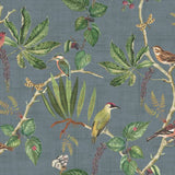 Esselle Home Hill Top Garden wallpaper slate blue botanical design, UK version