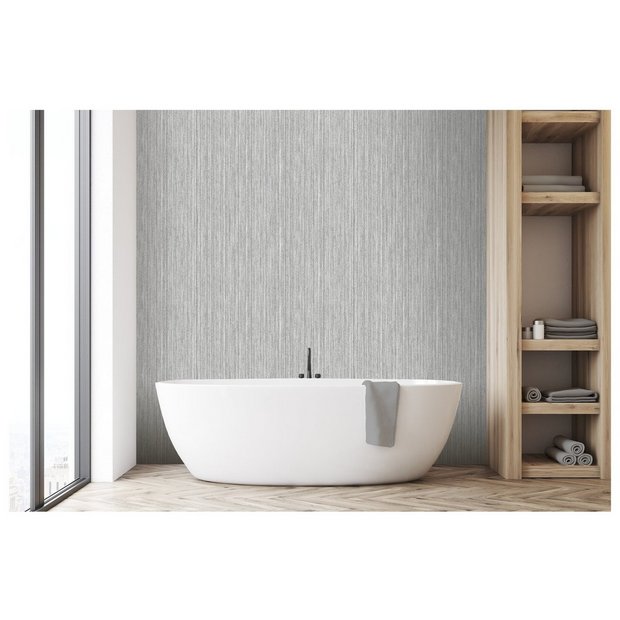 Arthouse grasscloth grey wallpaper roll - British product