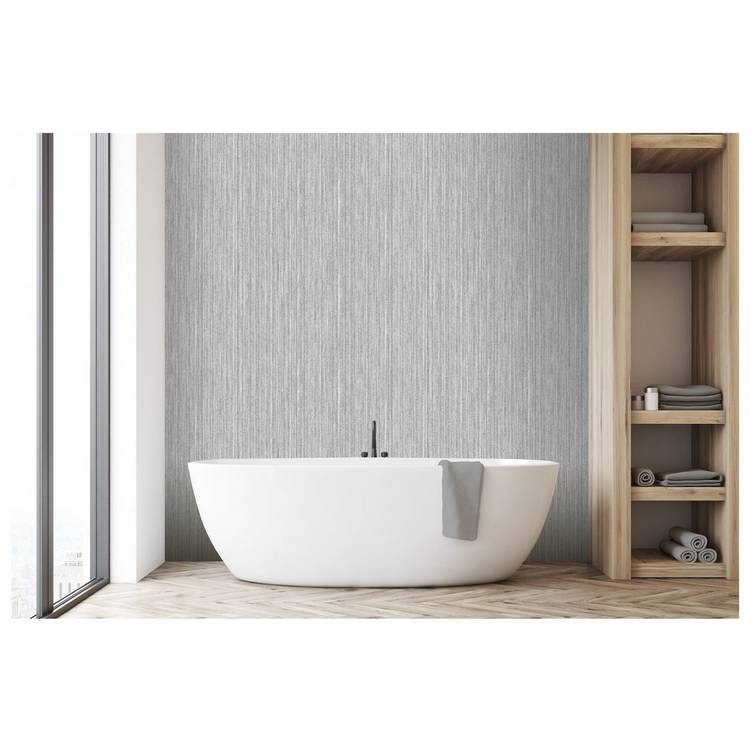 Arthouse grasscloth grey wallpaper roll - British product