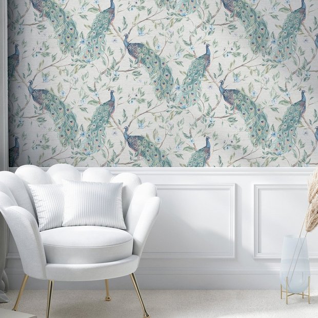 Arthouse Keeka Bird Blue wallpaper 53cm x 10.05m (British brand)