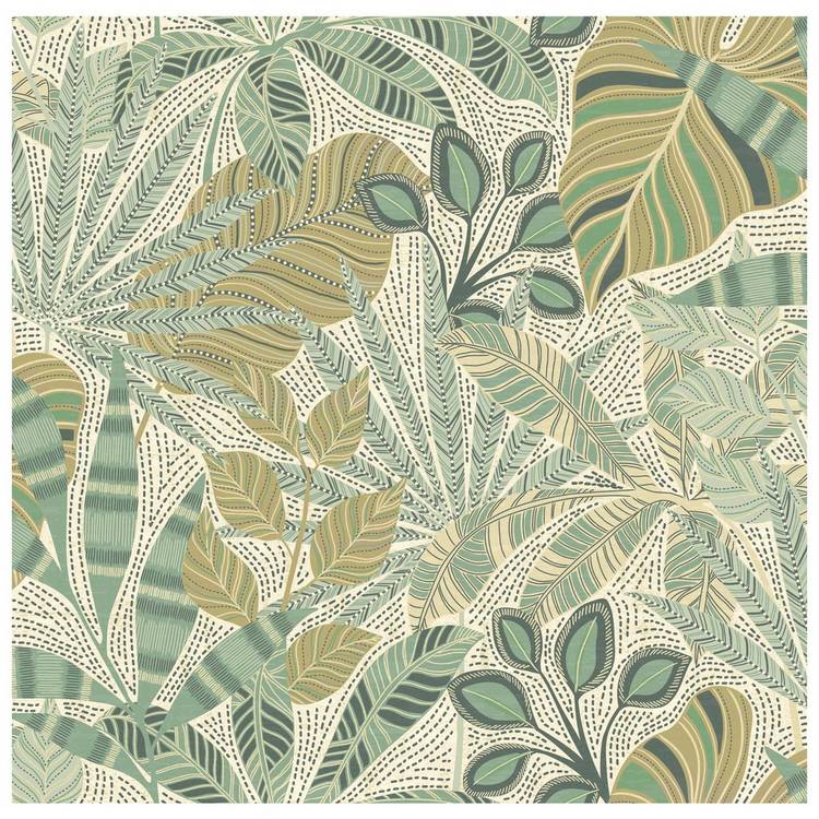 Esselle Home Kirra Leaf Circus Green wallpaper (British brand)