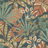 Esselle Home Kirra Leaf Navy wallpaper 50cm x 10m (British brand)