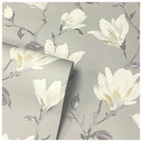 Arthouse Lily Floral Natural wallpaper roll 53cm x 10.05m, imported from the UK