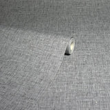 Arthouse linen texture grey wallpaper roll, imported from the UK