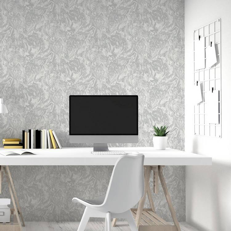 Arthouse Liquid Marble Grey wallpaper roll 10.05m, UK version