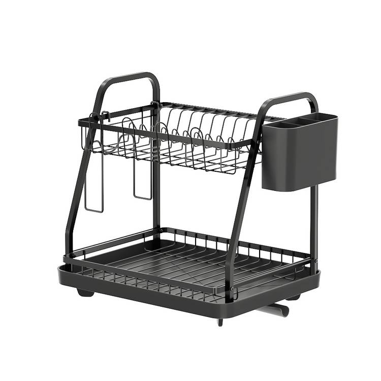 Argos Home 2-tier dish drainer black, imported from the UK