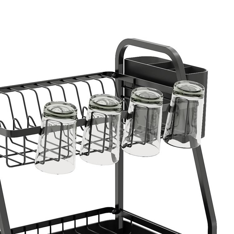 Argos Home 2-tier dish drainer black, imported from the UK