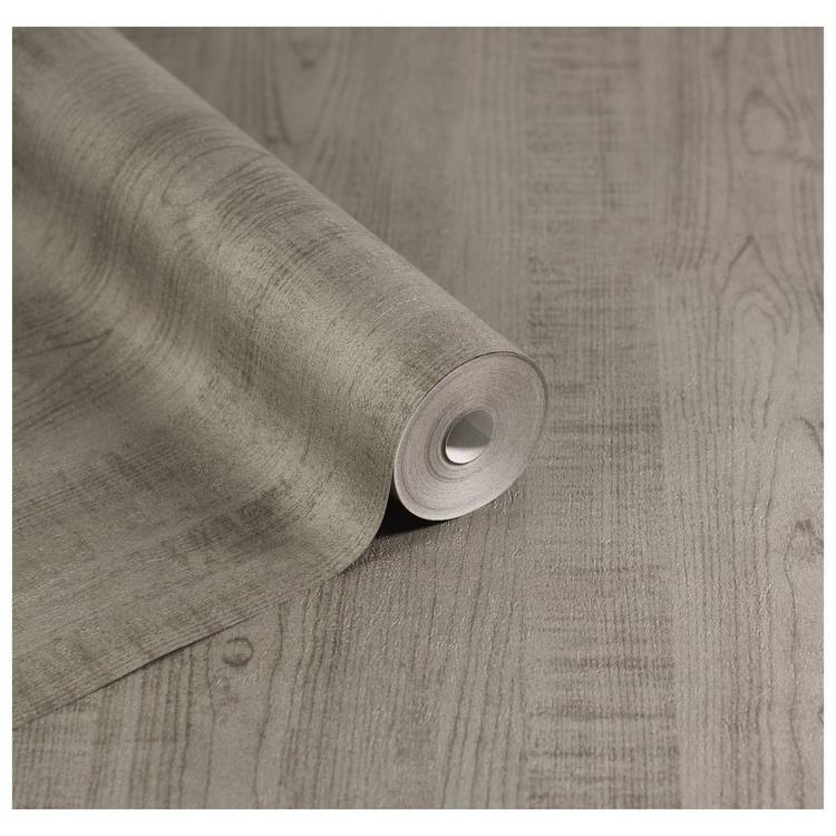 Arthouse Luxe Timber Grey wallpaper roll, UK version