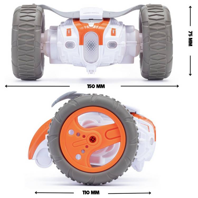 CMJ 2 wheel RC stunt car with LED lights - British product