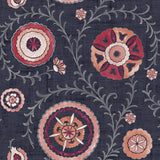 Esselle Home Nahlia Trail Navy Blue wallpaper with Moroccan patterns (British brand)