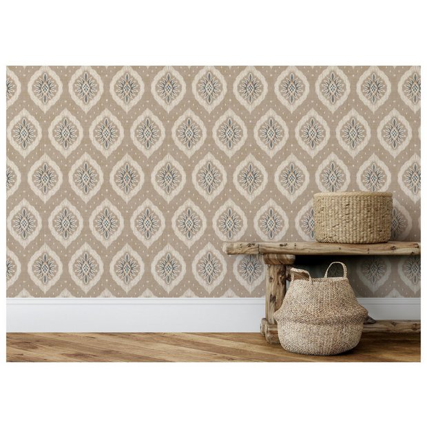Esselle Home Odina Ikat cream wallpaper, UK version