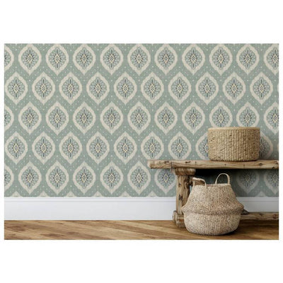 Argos Esselle Home Odina Ikat Blue Wallpaper- Buy online at McGrocer