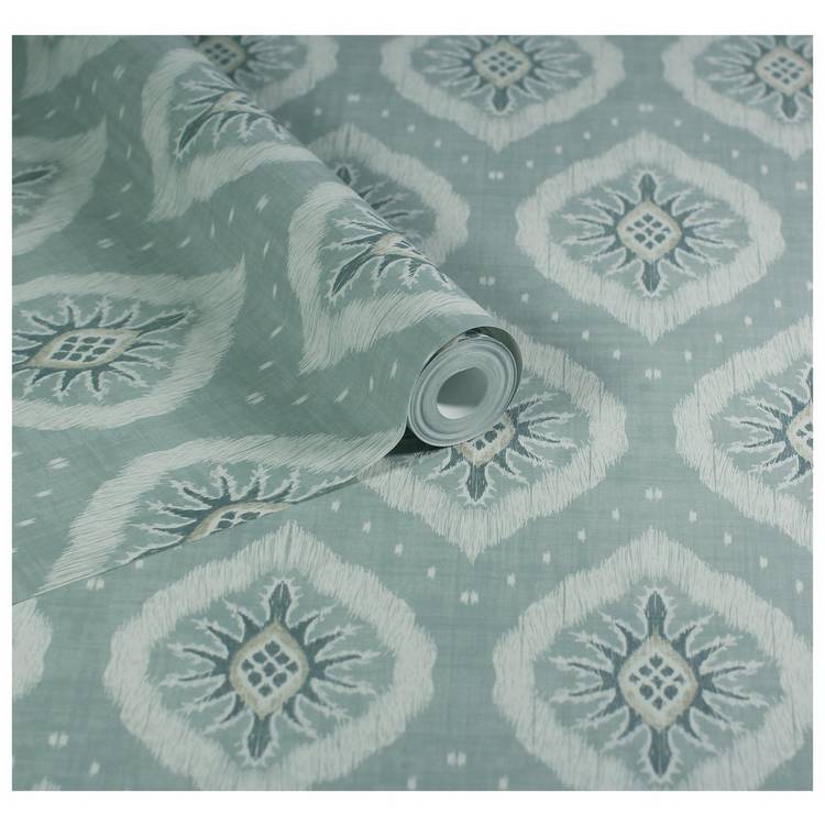 Esselle Home Odina Ikat Blue wallpaper roll (British brand)