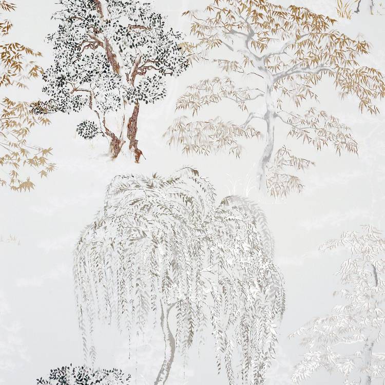Arthouse Oriental Garden Natural wallpaper, imported from the UK