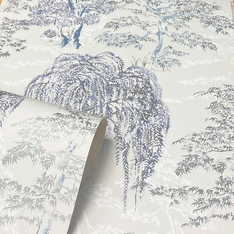 Arthouse Oriental Garden blue wallpaper roll (British brand)