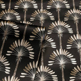 Arthouse Palm Palace black wallpaper with gold palms roll (British brand)