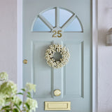 Home faux mini linium wreath white flowers H30.5cm, imported from the UK