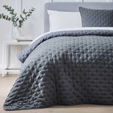 Argos Argos Home Pinsonic Bedspread Charcoal 200x220cm- Buy online at McGrocer