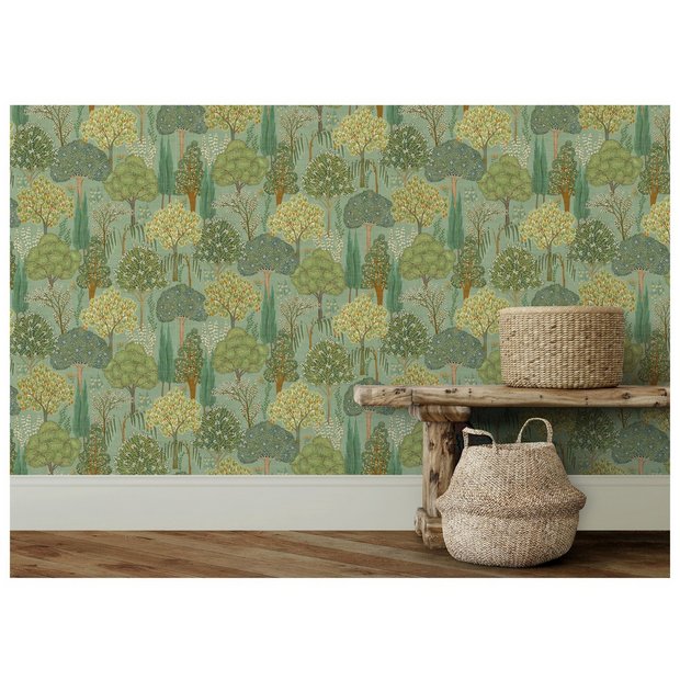 Esselle Home Persian Oasis Green wallpaper roll (British brand)